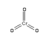 Wzór strukturalny tlenku chromu(III) Cr2O3.