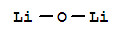Wzór strukturalny tlenku litu Li2O.